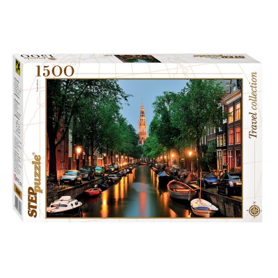 Trefl puzzle 1500 pieces: Amsterdam canal 