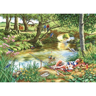 Puzzle XXL Pieces - Gone Fishing The-House-of-Puzzles-2742 500 pieces Jigsaw  Puzzles and Accessories - Exclusive - Jigsaw Puzzle