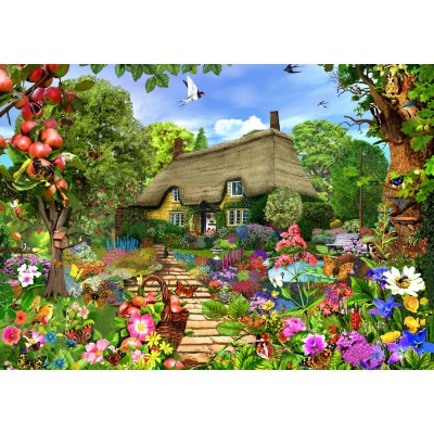 Puzzle English Cottage Garden Bluebird Puzzle 70141 1500 Pieces