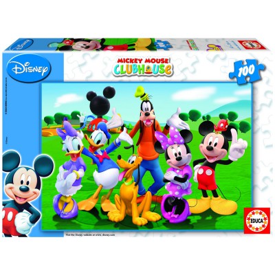 Puzzle Mickey Mouse on the football, 100 pieces