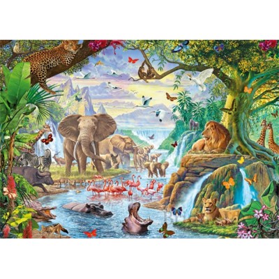 Puzzle XXL Pieces - Jungle Lake Jumbo-18800 500 pieces Jigsaw Puzzles - Wild  Animals - Jigsaw Puzzle