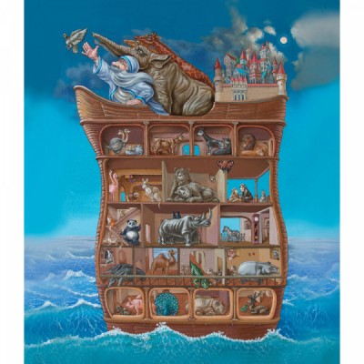 Wooden Jigsaw Puzzles for Adults by Davici - Special Shaped Wooden Jigsaw Puzzle - shops 210 Pieces - Noah's Ark