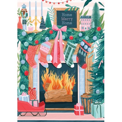 Puzzle Christmas Fireplace Pieces And Peace Pieces Jigsaw