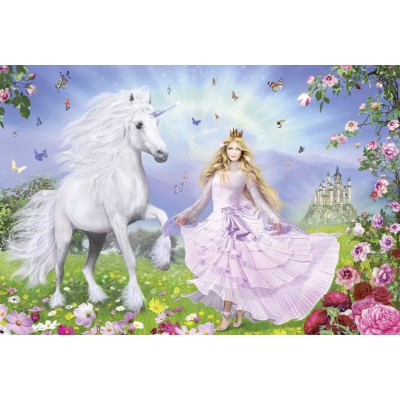 Children's Schmidt Fantasy Jigsaw Puzzle 100 pieces Ages 6 The Unicorn Princess 