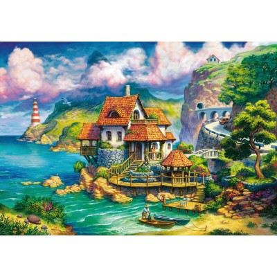 Puzzle Cottage On The Cliff Ravensburger 15273 1000 Pieces Jigsaw Puzzles Cottages And Chalets