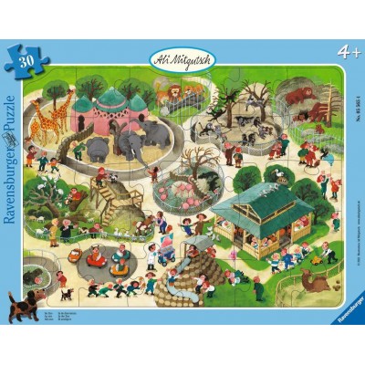 Frame Puzzle - In the Zoo Ravensburger-05565 30 pieces Jigsaw