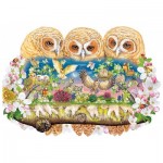   Wooden Puzzle - Owlets in The Moonlight