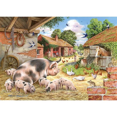 Puzzle The-House-of-Puzzles-3534 XXL Pieces - Poppy's Piglets