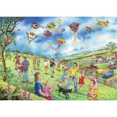 Puzzle The-House-of-Puzzles-4807 XXL Pieces - Darley Collection - Let's Go Fly a Kite