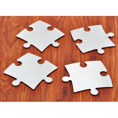 Puzzle Cook-005 4 Metal Coasters