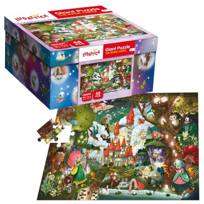 Ludattica-47239 Floor Puzzle - Magic Castle
