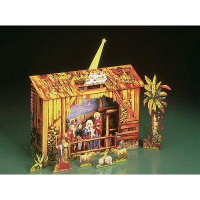 Puzzle Schreiber-Bogen-589 Carton Model: Small nativity scene