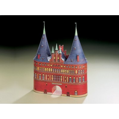 Puzzle Schreiber-Bogen-596 Cardboard model: Holstein Gate in Lübeck