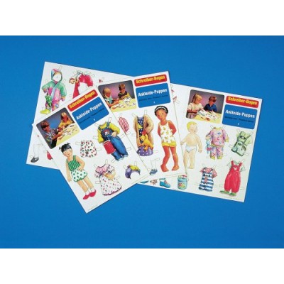 Puzzle Schreiber-Bogen-608 Set of dressed dolls 1 - 3 different outfits