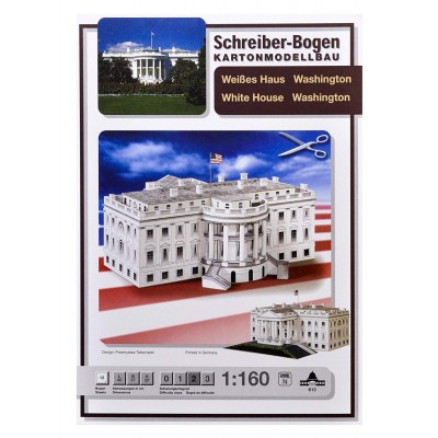 Puzzle Schreiber-Bogen-613 Cardboard model: White House