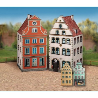 Puzzle Schreiber-Bogen-627 Cardboard Model: Old Town Set 1