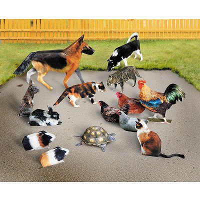Puzzle Schreiber-Bogen-687 Cardboard Model: Domestic Animals