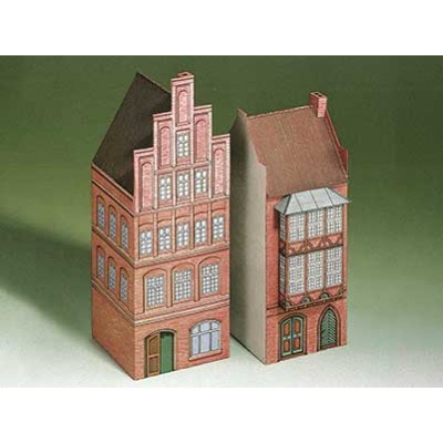 Puzzle Schreiber-Bogen-71517 Cardboard Model: Two houses from Lüneburg