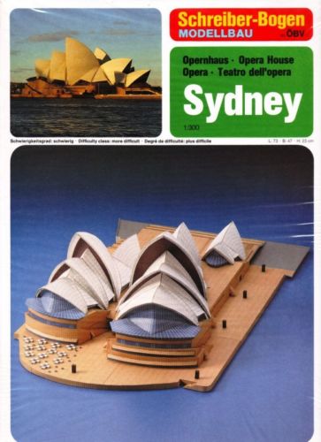 Puzzle Schreiber-Bogen-72433 Cardboard Model: Sydney Opera House