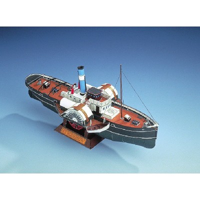 Puzzle Schreiber-Bogen-72473 Cardboard Model: Paddle Steamer Tugboat 