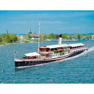 Puzzle Schreiber-Bogen-730 Cardboard Model: Lake Constance paddle steamer Hohentwiel