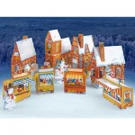 Puzzle   Cardboard Model: Advent Calendar Village