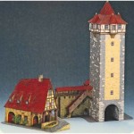 Puzzle   Cardboard Model: Old Gerlach Smithy + RÖDERTOR Rothenburg