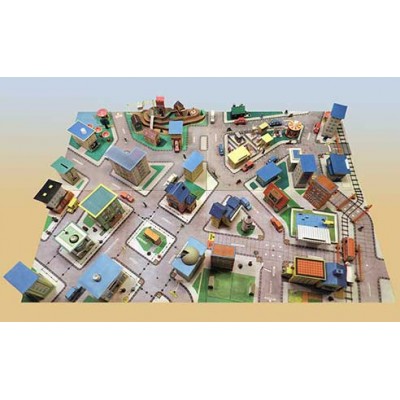 Puzzle Schreiber-Bogen-S111 Cardboard model: Toddler Town