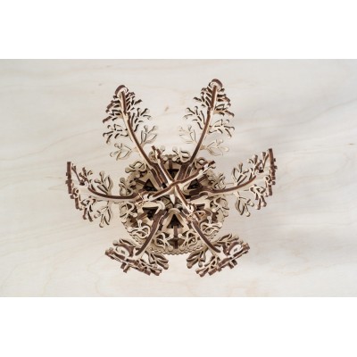 Ugears-12027 3D Wooden Jigsaw Puzzle - Mechanical Flower