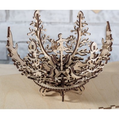 Ugears-12027 3D Wooden Jigsaw Puzzle - Mechanical Flower