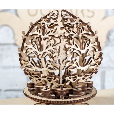 Ugears-12027 3D Wooden Jigsaw Puzzle - Mechanical Flower