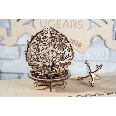 Ugears-12027 3D Wooden Jigsaw Puzzle - Mechanical Flower