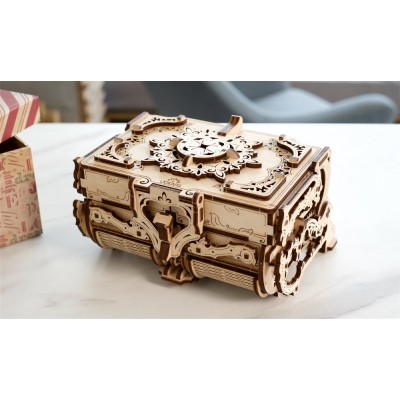 Ugears-12100 3D Wooden Jigsaw Puzzle - Antique Box