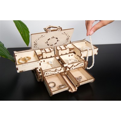 Ugears-12100 3D Wooden Jigsaw Puzzle - Antique Box