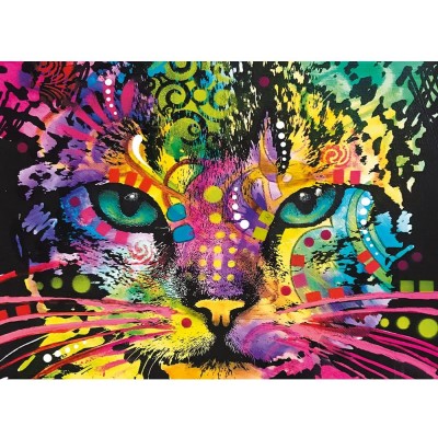 Trefl-20148 Wooden Jigsaw Puzzle - Colourful Cat