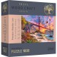 Wooden Puzzle - Sunset at Golden Gate