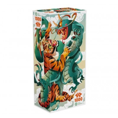 Iello-Puzzle-70069 Puzzle UNIVERSE - The Tiger & The Dragon