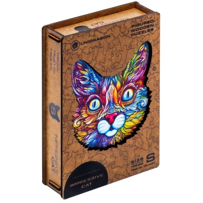 Puzzle Unidragon-50080 Impressive Cat - Size S