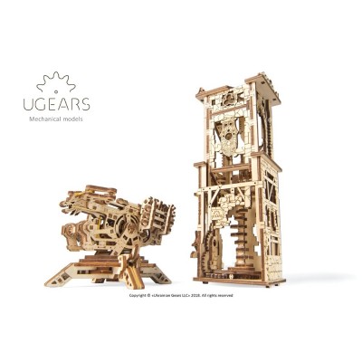 Ugears-12075 3D Wooden Jigsaw Puzzle - Archballista-Tower
