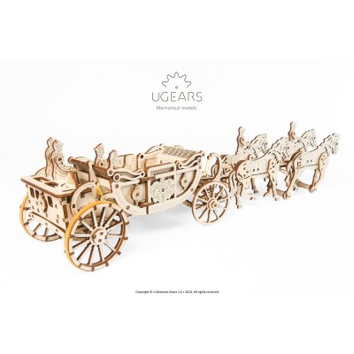 Ugears-12080 3D Wooden Jigsaw Puzzle - Royal Сarriage