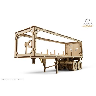 Ugears-12087 3D Wooden Jigsaw Puzzle - Trailer for Heavy Boy Truck VM-03