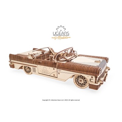 Ugears-12096 3D Wooden Jigsaw Puzzle - Dream Cabriolet VM-05