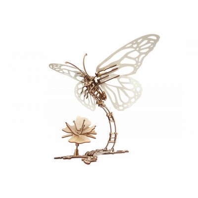 Ugears-12101 3D Wooden Jigsaw Puzzle - Butterfly