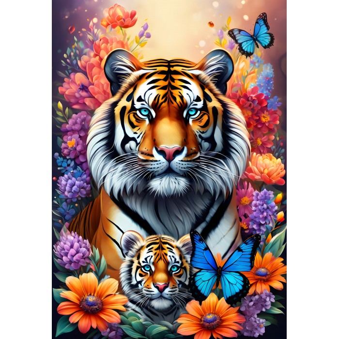 Puzzle  Alipson-Puzzle-F-50117 Tigers - Maternal Love Collection