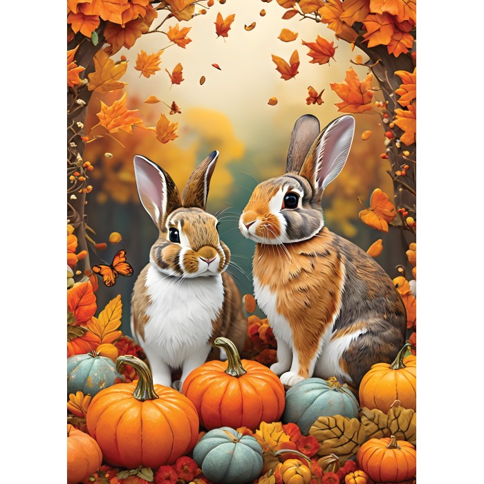 Puzzle  Alipson-Puzzle-F-50126 Autumn Bunnies