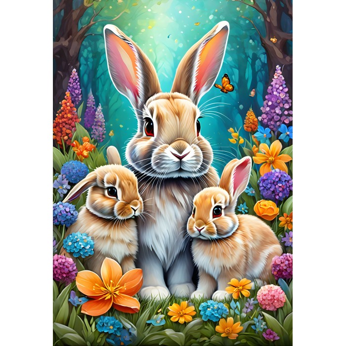 Puzzle  Alipson-Puzzle-F-50162 Spring Bunnies