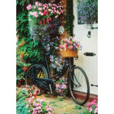 Puzzle Art-Puzzle-4166 Bicycle and Flowers