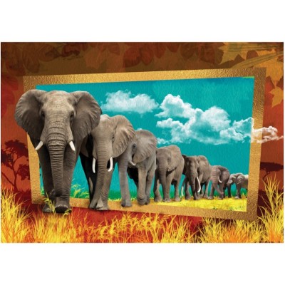 Puzzle Art-Puzzle-4373 Elephants