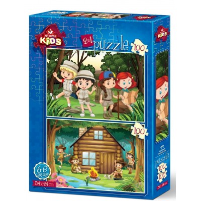 Art-Puzzle-4519 2 Puzzles - The Scout Camp