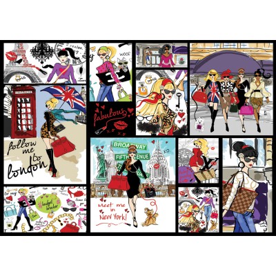 Puzzle Art-Puzzle-4636 Fashion Collage